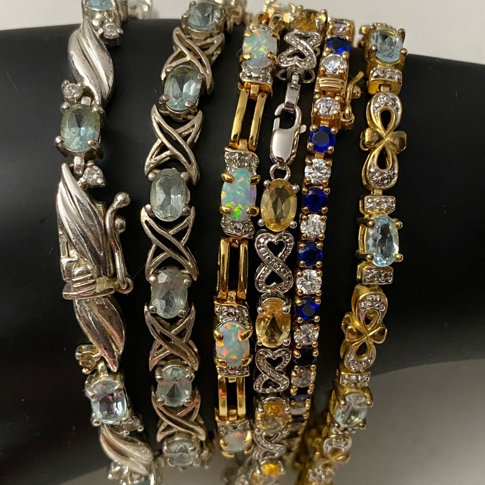 Sterling Silver Bracelet Gemstone Bracelet - Picture 11 of 16